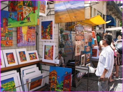 San Telmo, un peu le Montmartre de Buenos Aires avec ses peintres ....