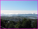 Vue d'Ushuaia et de la baie depuis le camping