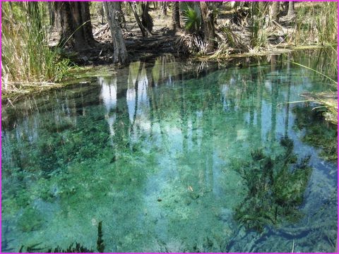 Sources d'eau chaude et transparentes qui prennent de belles couleurs