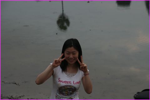 Pitre de service (Cor�enne ?) sur le site d'Angkor