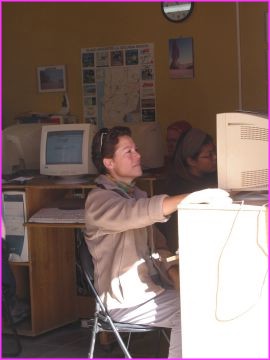 M�me dans le d�sert (au moins celui l�), Patricia peut utiliser Internet