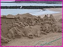Sculture de sable sur la plage de St Jean de Luz
