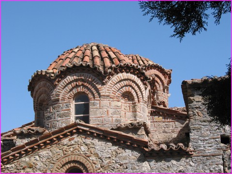 D�tail de l'�glise St Nicolas � Mytras