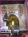 Intrieur de l'glise Romane restaure de Csaroda, avec ses superbes fresques 