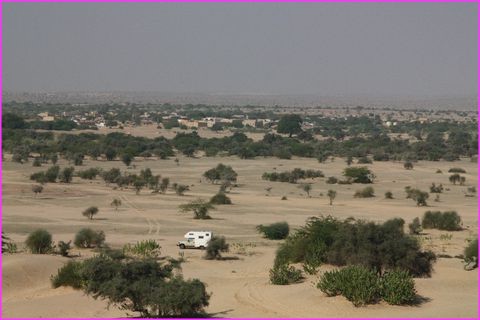 Prosper dans le d�sert du Thar pr�s des dunes de Khuri