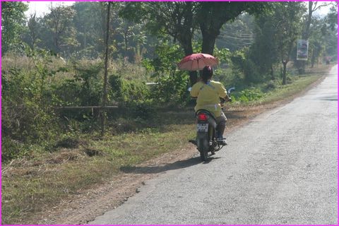 V�hicule avec ombrelle int�gr�e