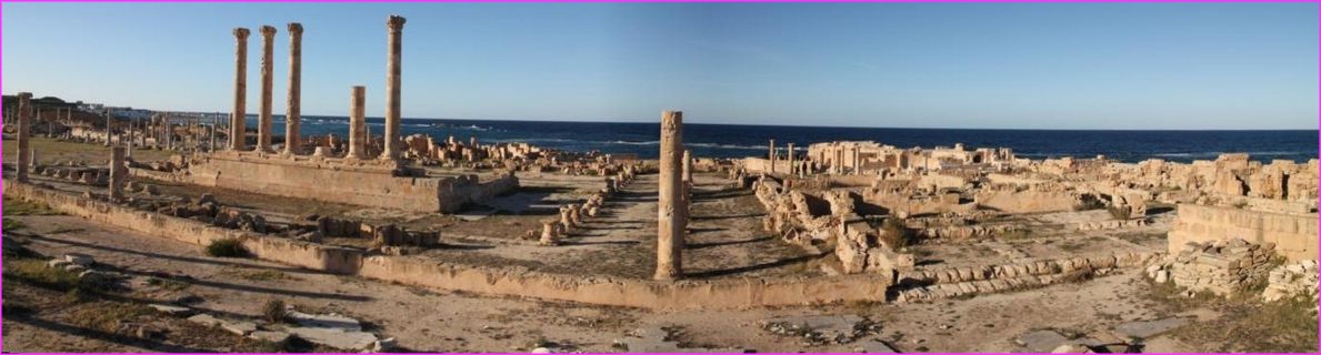 Vue d'ensemble hors th�atre du site de Sabratha