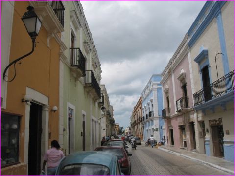 Les maisons color�es des villes Mexicaines, ici � Campeche