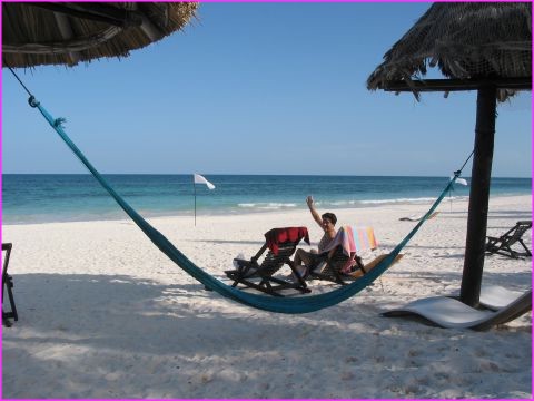Tr�s belle plage � Tulum, avec tous les instruments de 