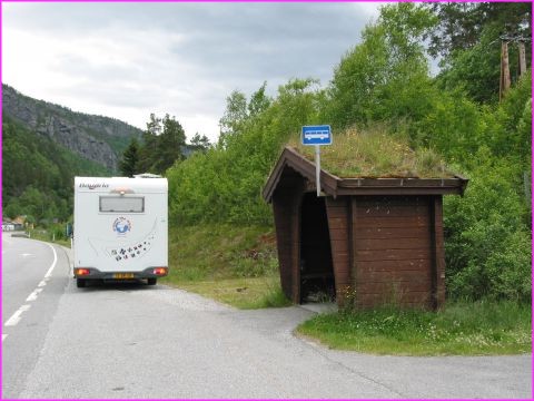 Une sp�cialit� : les toits couverts de terre et d'herbe, fleurs, .....