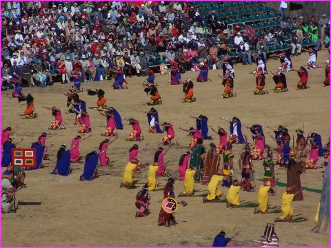 La grande sc�ne pendant la c�r�monie de l'Inti Raymi (cr�dit photo J�rgen)