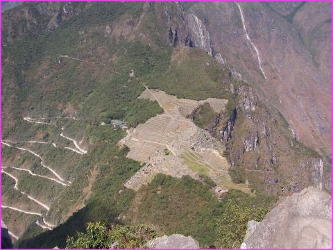 Le site du Machu Picchu vu d'en haut du Huayna Picchu (Cr�dit photo J�rgen)