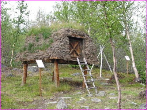 reconstitution d'un habitat Sam� � Abisko